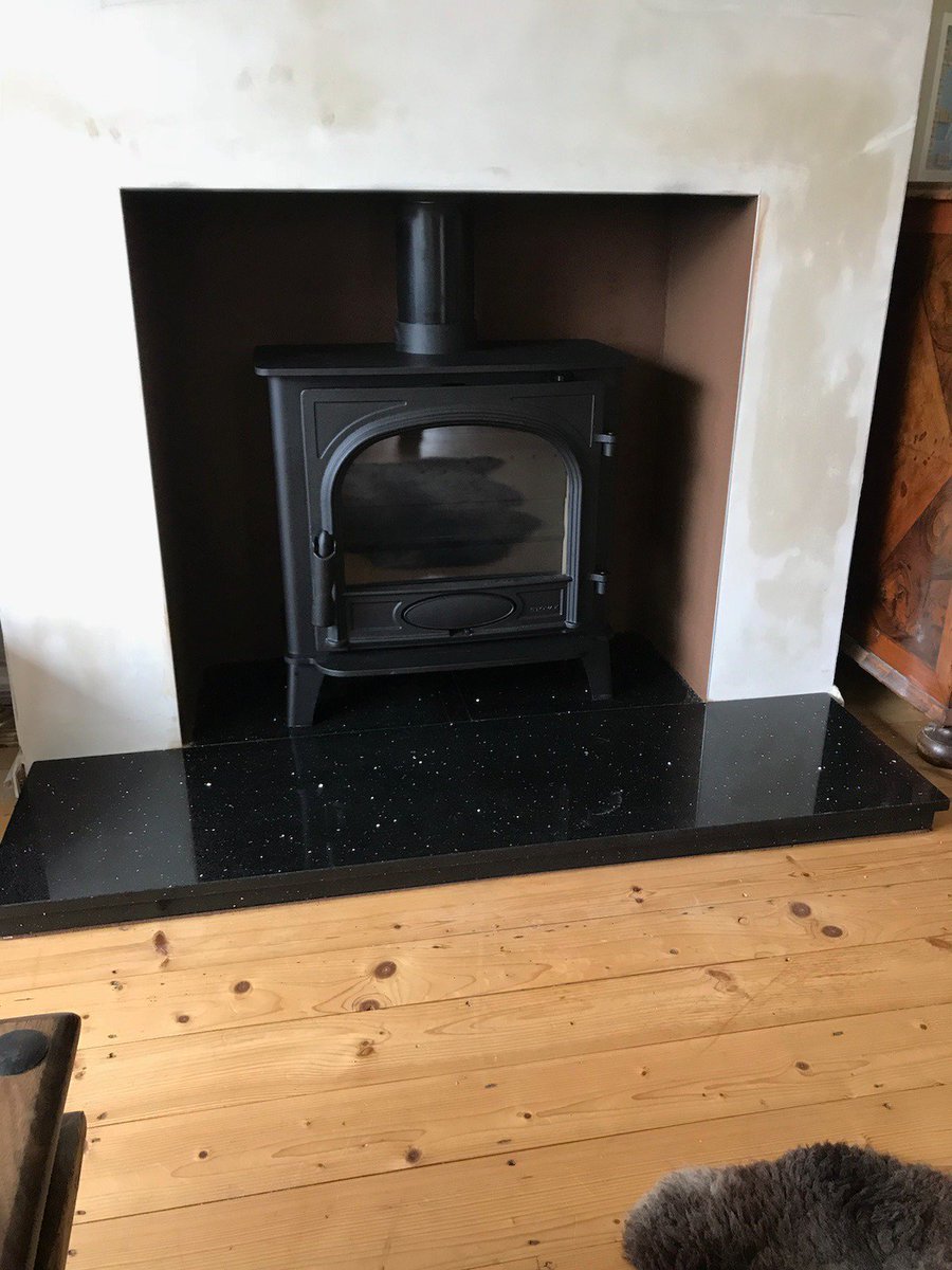 grandissonfires's tweet photo. A Stovax Stockton 5 Wide Woodburning Stove with Black Quartz Hearth installed today by our own in house engineers. https://t.co/odg5n7dIbe