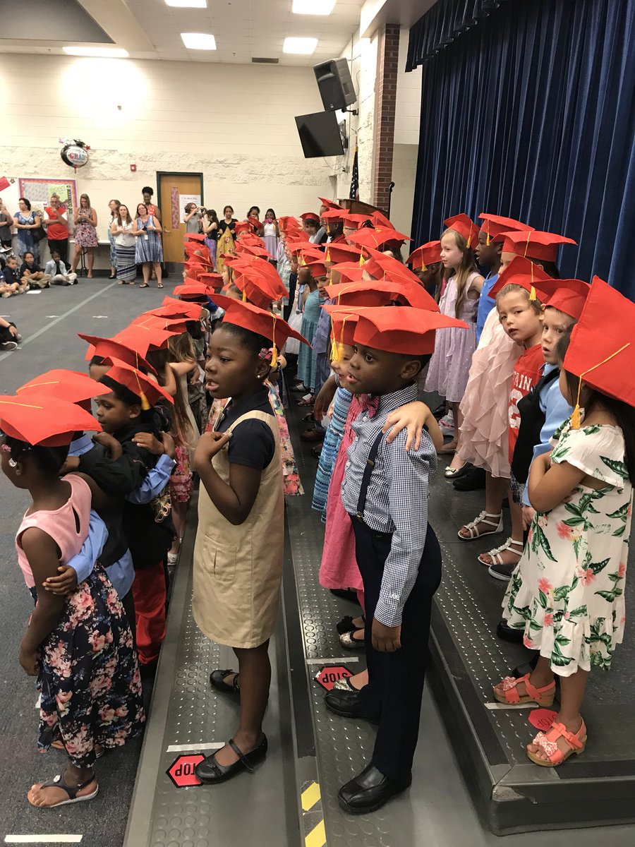 A sea of Kindergarten graduates! First grade here we come!!  <a href="/nweskinder/">NWES Kindergarten</a>