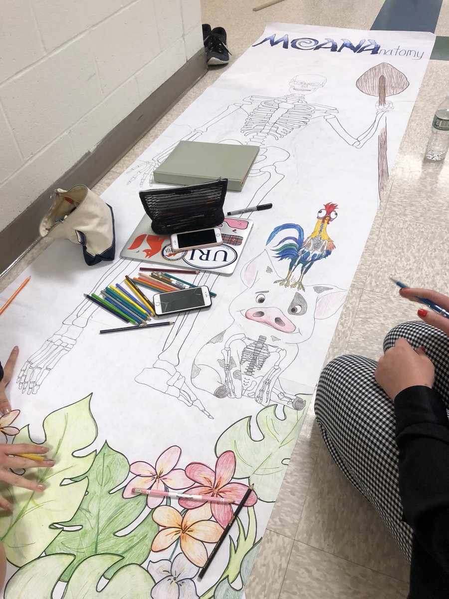mrnickscigeek's tweet photo. #MrKuroski #Anatomy classes working on the posters.  Mr Kuroski however needed to do a little surgery on one.  Hang it there Pitbone! Best time of the year!  It’s a sign that summer is just around the corner. https://t.co/ALhXfHr2ot