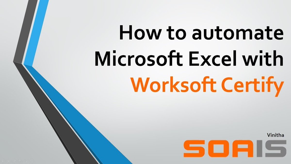 SOAISSolutions's tweet image. #WorksoftCertify can automate Microsoft Excel seamlessly along with other interfaces it supports. There is a need to automate Microsoft Excel when you want to manipulate its data. 

Click on the link to watch the video and learn more buff.ly/2M5uA8A

#SOAIS #Worksoft