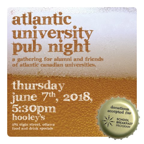 Today is the #OnElxn but also the @atlanticUpub! Come out before the results are in and enjoy some east coast music and food. We're raising funds for @ONFE_ROPE School Breakfast Program.  #garlicfingers
