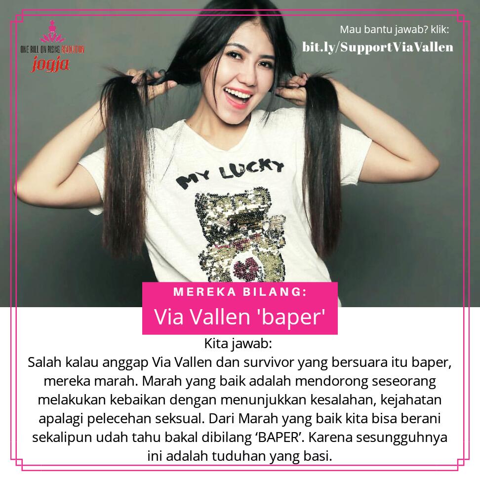 Katanya #viavallen baper, kita gak setuju. Check and please retweet #metoo #sayajuga