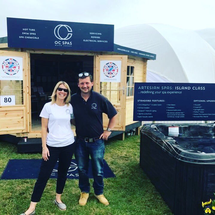 Hello from Royal Cornwall Show! The bubbles will be flowing for the next 3 days on Stand 80 so please come and see us. 
A big thank you to  Garden Buildings Cornwall Ltd for our fabulous cabin, and to Nettl of Exeter for our gorgeous signage - our stand looks stunning!!