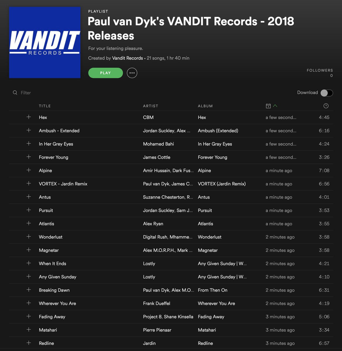 vanditrecords's tweet photo. Updated our @Spotify 2018 playlist 🎶🎧https://t.co/uw6UtDdKRg https://t.co/OV5gniVVYa
