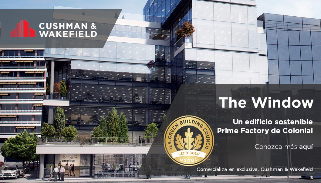CushWakeSPAIN's tweet photo. .@CushWakeSPAIN comercializa el edificio de #oficinas The Window Building de @ColonialOficina. Con una superficie total de 11.300m² y 115 plazas de aparcamiento, disfruta del certificado de #sostenibilidad LEED Gold https://t.co/Cky9ReHRdo https://t.co/Xv3cb3284S
