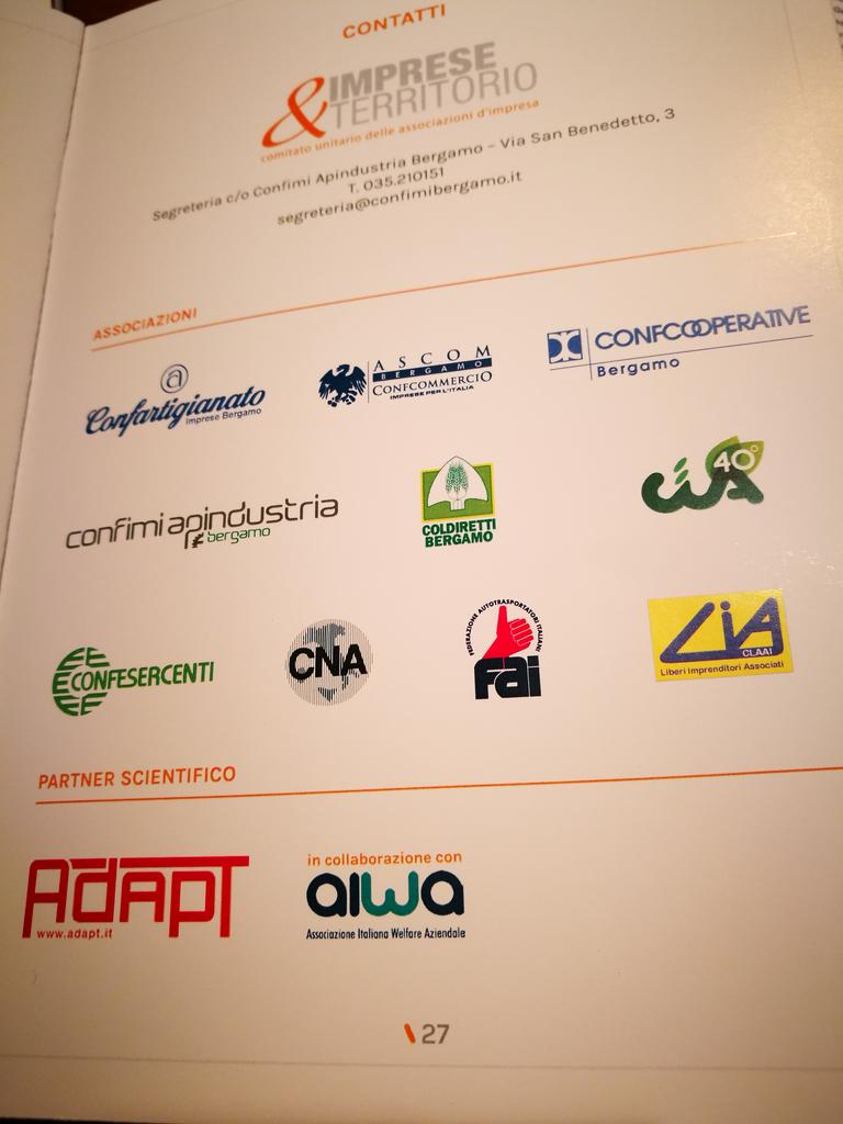 EMassagli's tweet photo. Ora con Imprese&amp;Territorio #Bergamo per presentare l'agile guida al #welfareaziendale curata da @adaptland e @aiwa_welfare. La troverete qui: https://t.co/0m8Kj1XKUX https://t.co/pR0uYz5Ct1
