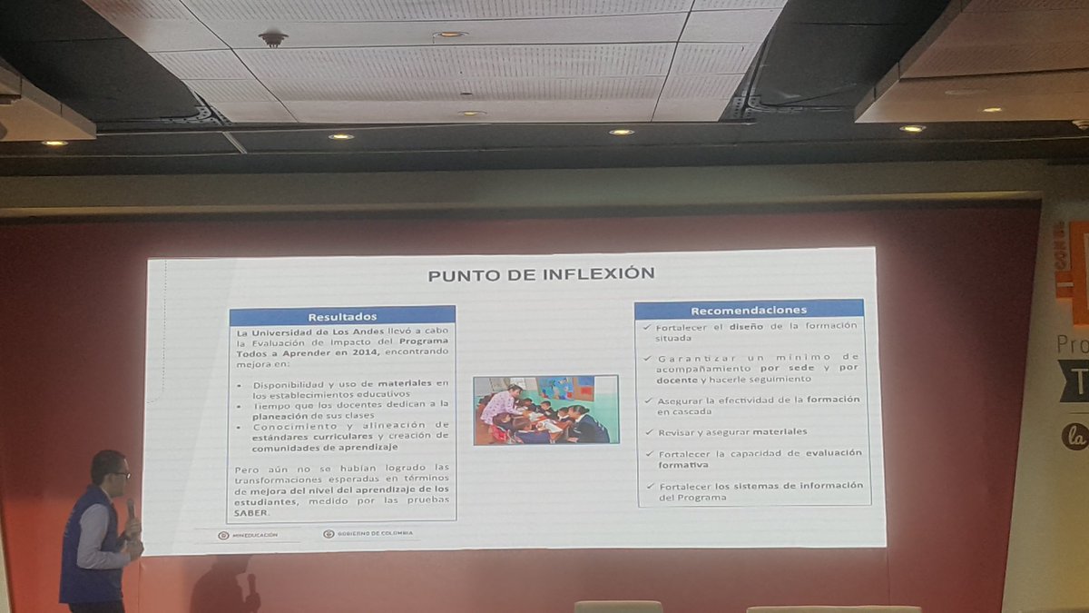 ingridpcalderon's tweet photo. @PTA_Colombia @Mineducacion @YanethGiha Nuestra estrategia #PTATransforma es en cascada, Ministerio, formadores, tutores, directivos docentes y docentes, transforman sus prácticas para mejorar los aprendizajes de los estudiantes. @lpuellol @WilcarCifuentes @indirayojanna https://t.co/y8V3s6idYK