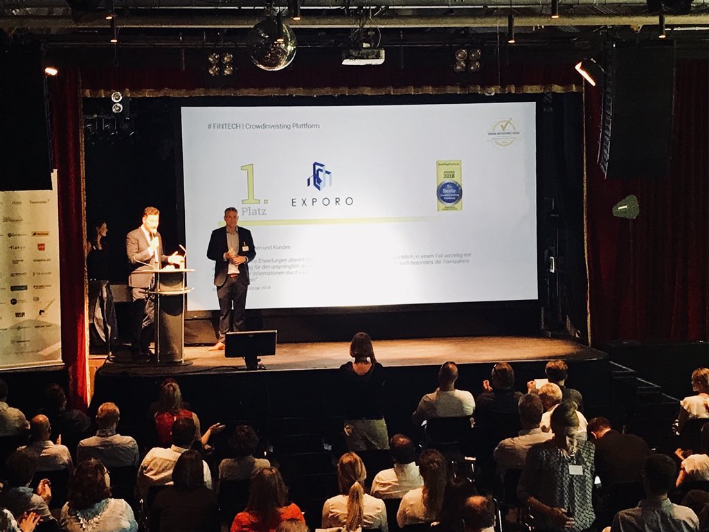 BankingCheck's tweet photo. Die ersten Gewinner des Tages stehen fest – Herzlichen Glückwunsch an die Sieger-FinTechs 🎉🍾 #bmo18 #fintechs #bmo18 #bca18 https://t.co/KiELNPx6eE