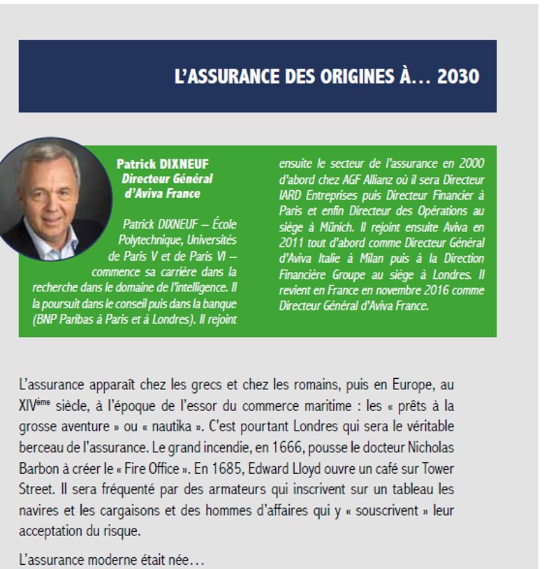 AbeilleAssur's tweet photo. Parution du Livre Blanc @EPA_Association sur l'assurance en 2030 @PatrickDixneuf  "l'assurance est un miroir de notre société en #transformation rapide et soumise à des pressions contradictoires". #prospective #innovation  pour télécharger le pdf 👉https://t.co/hazZr6GNMM https://t.co/otFGaP7H1C