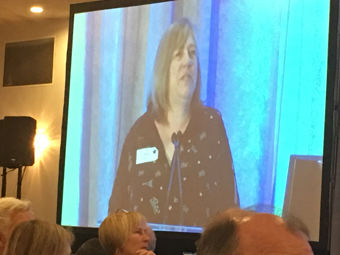Leslie_Beard's tweet photo. Thrilled to be @ChrysalisAB fundraising breakfast recognizing 50 years of success. #spiritofchrysalis https://t.co/6Lv9kkpOkH