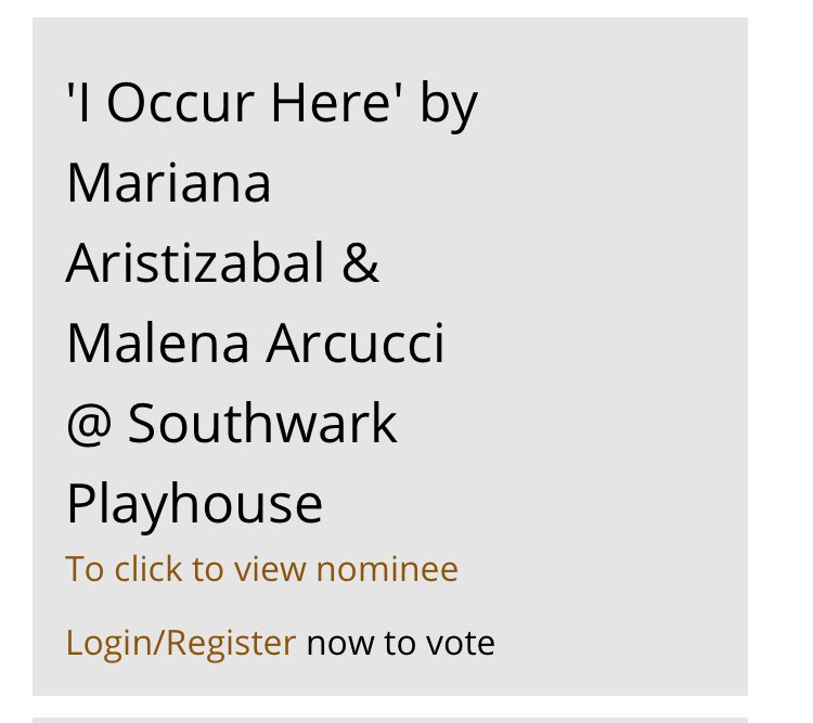MarianaMalenaTC's tweet photo. ๐ฅ๐ฅ๐ฅwe are super EXCITED for being #nomitated to the @thelukasawards as theatrical production of the year! ๐๐ฝ
Check it out!! ๐๐ฝ๐๐ฝand vote for us if you want ๐https://t.co/m4AskMT6OH
If you want to see it again we will be @SpaceArtsCentre from 14th-18th of August! ๐ฅ๐ฅ๐ฅ https://t.co/1nG6glpT9k