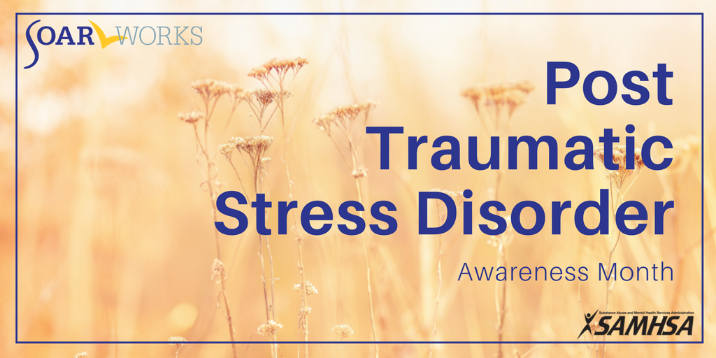 samhsagov's tweet photo. June is #PTSD Awareness Month! 
SAMHSA's SOAR TA Center's is commited to creating a trauma-informed approach to accessing SSI/SSDI benefits for individuals at risk of or experiencing #homelessness with a serious #mentalillness: https://t.co/jwZvxFsC4z https://t.co/DG8VBS2JRA