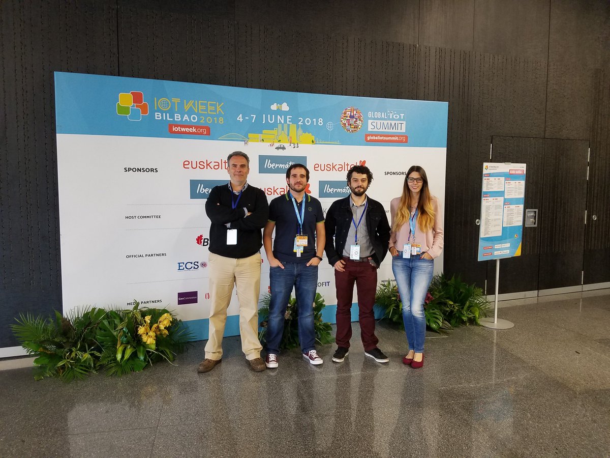 Finishing this great #IoTWeek2018 with our team in Bilbao. Great experience, great sibling projects and a promising future which necessarily passes through the development of IoT ecosystems and IoT platforms interoperability. That's our mission in our project.