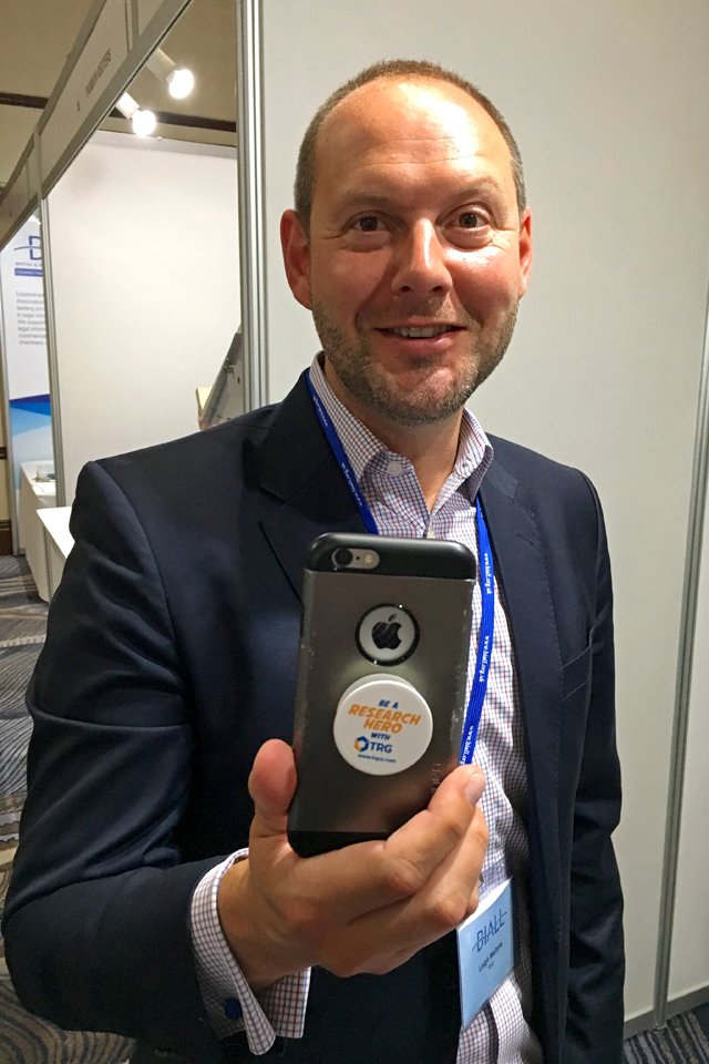 trgfits's tweet photo. Day 1 at #BIALL2018 is off to an exciting start. Visit Jose & Leigh at TRG's stand to hear more about #ResearchMonitor & #Quest and grab one of our pop socket giveaways! How great do they look? #researchhero #infopros #iamalibrarian https://t.co/pQgQL9IlbJ