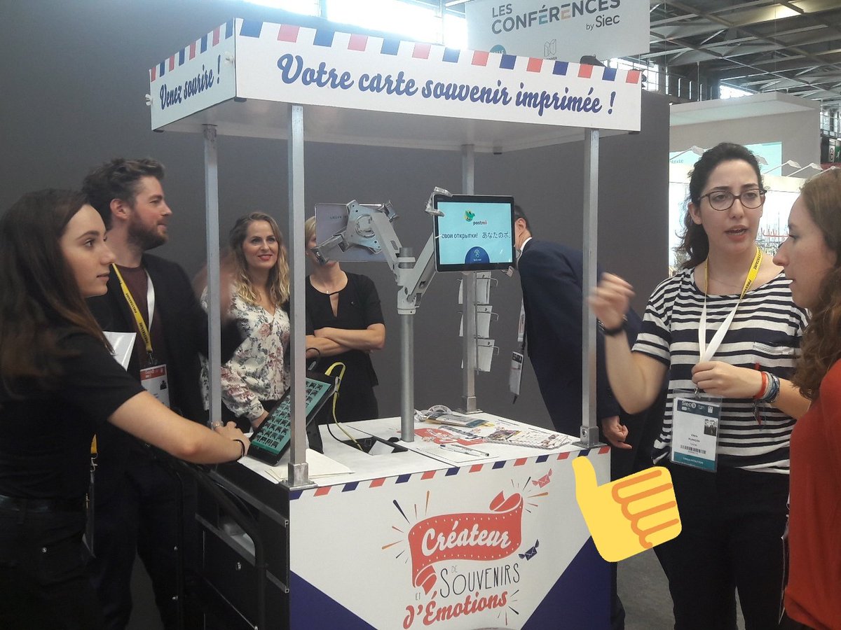 siec_online's tweet photo. Venez imprimer votre carte souvenir du #siec18 au stand ambulant de @PostmiiCard ! Actuellement ils sont à côté de l'espace VIP ! https://t.co/T3NLYDIHJZ