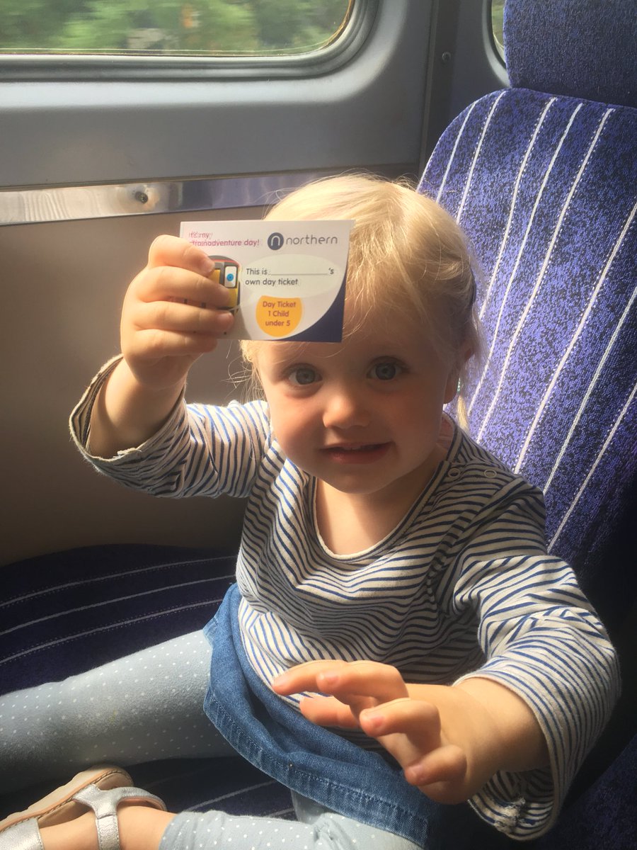 maughanbell's tweet image. Eva is very excited about her very own day ticket - thanks to the lovely staff on @northernassist this morning #train adventure