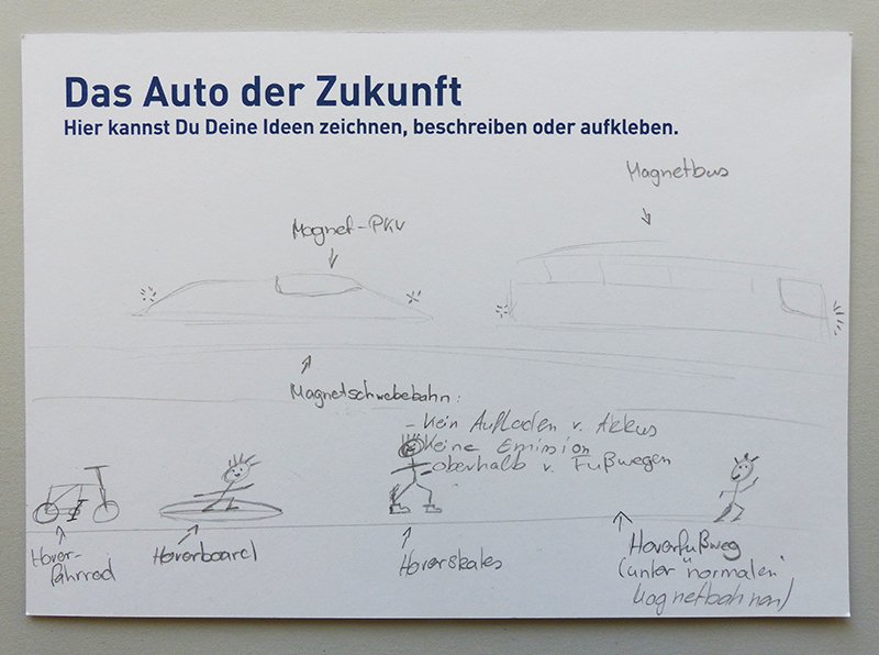 Verkehrsmuseum's tweet photo. Wie soll das Auto der Zukunft aussehen? Drei (aus)gezeichnete Antworten von Besuchern unserer #Autoausstellung #autoderzukunft https://t.co/3P4LGWByl1