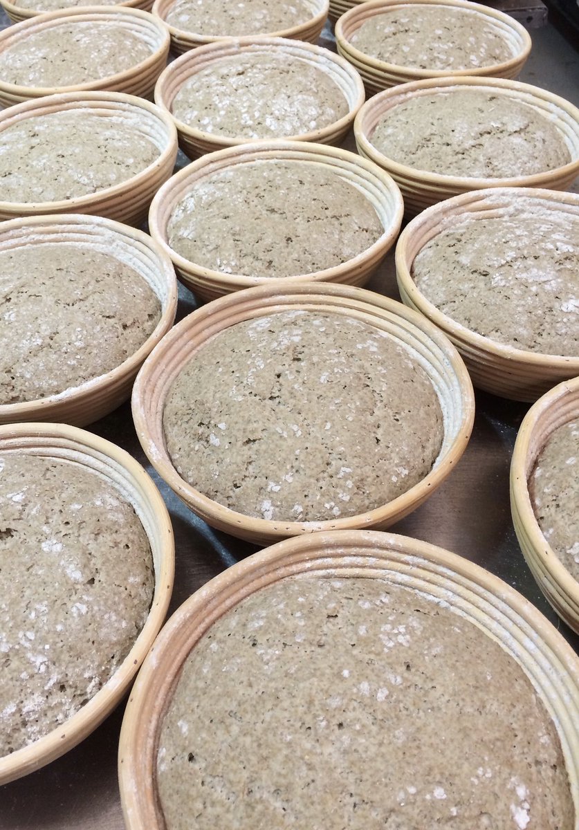 Our NEW 1kg Dark Rye before getting 'baked to perfection' and heading to all our stores! Come get your loaf today before it sells out! #loaf #bakery #bread #dark #rye #farnham #fourmarks #godalming #farncombe #fleet #oven #baked #stores