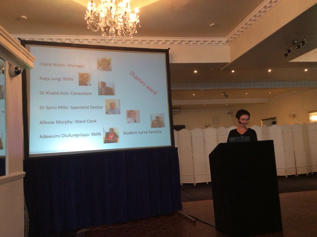 Katja sharing the progress of Thames ward tackling violence and aggression (reducing by 20% by July)