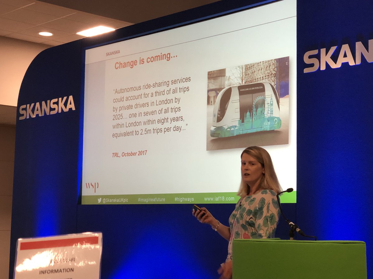 Katherine Bright, Development Director at @WSP_UK, talks about how change is coming and how we can #imagineafuture where our streets and cities function more efficiently using artificial intelligence and autonomous vehicles.