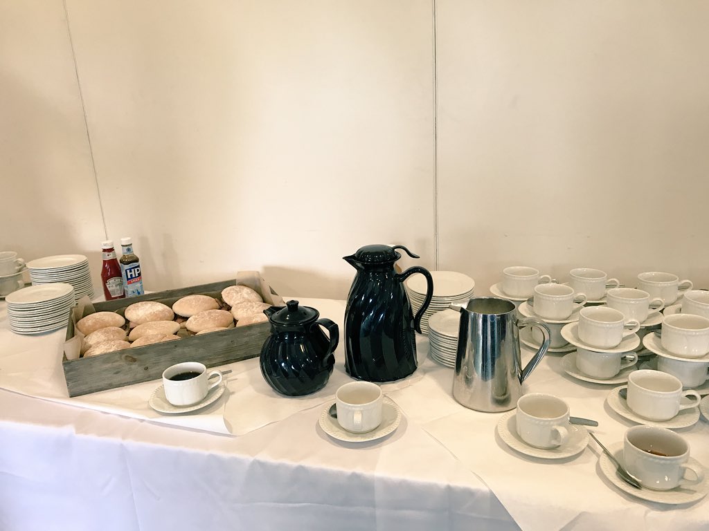TargetPR's tweet photo. Breakfast is served! Starting the day right with bacon rolls, tea and coffee at #TargetGolfDay @WellChild @Brickhamptongc #breakfast #golfday https://t.co/uG4ZeRdqJN