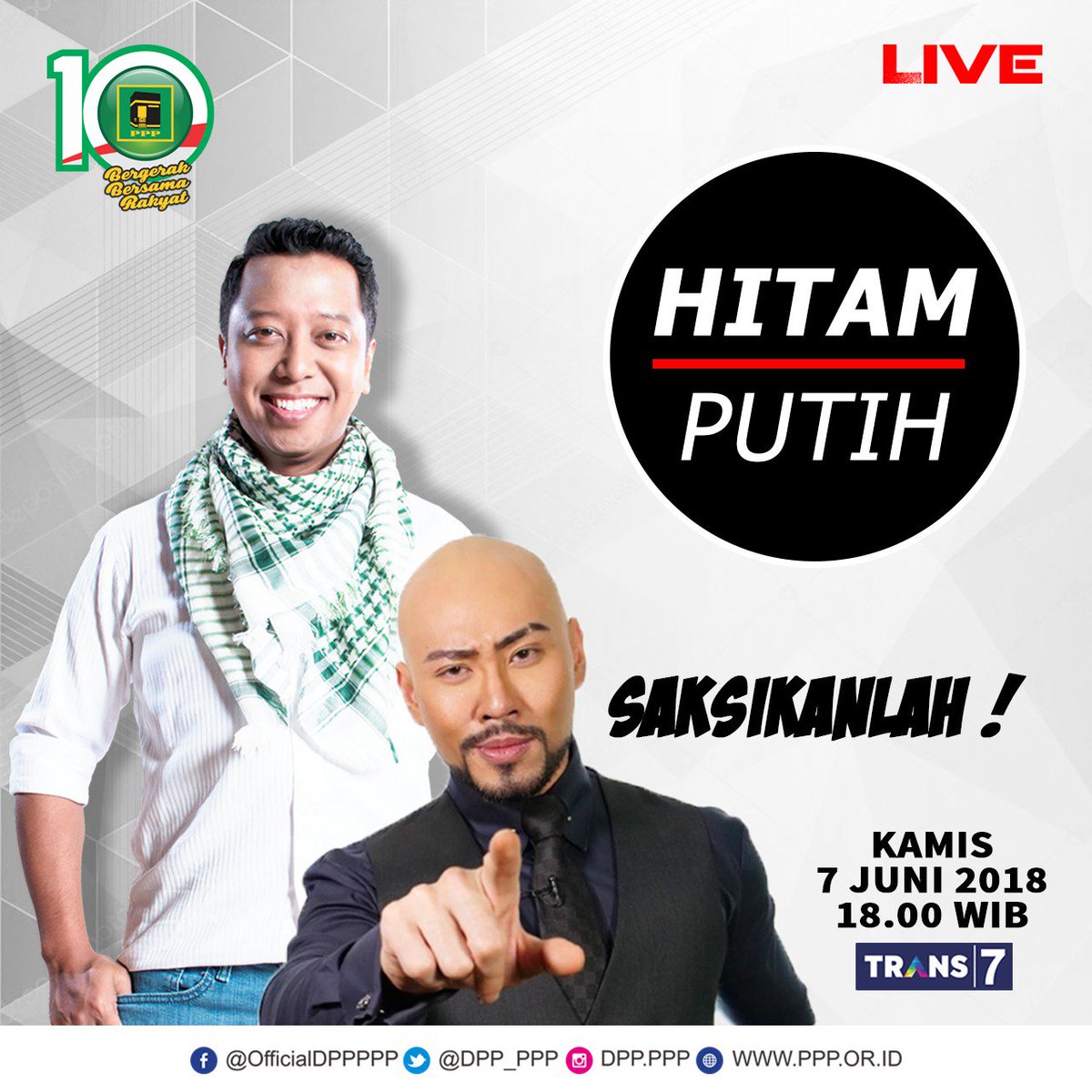 DPP_PPP's tweet photo. Jangan lupa saksikan @MRomahurmuziy dan @DedyCobuzier di @HitamPutih7 hari ini pukul 18.00 WIB 😊
#Romahurmuziy https://t.co/RsZvkCl257