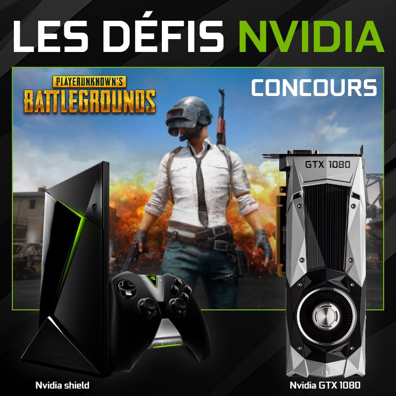Alexclick_'s tweet photo. 🎁 Suite à la semaine live "Les Défs Nvidia" 🏆, voici le concours pour gagner la NVidia GeForce GTX 1080 et la Nvidia Shield TV : https://t.co/PFiDPqeRjh … 🎲 Tirage au sort le 14/06/2018. https://t.co/uPmRscoFDc