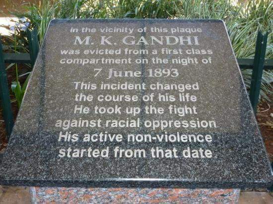 PRANAY SHUKLA on Twitter: "On 7th June 1893, Mahatma Gandhi in South Africa was asked to shift from the first class compartment of a train owing to his colour to which he