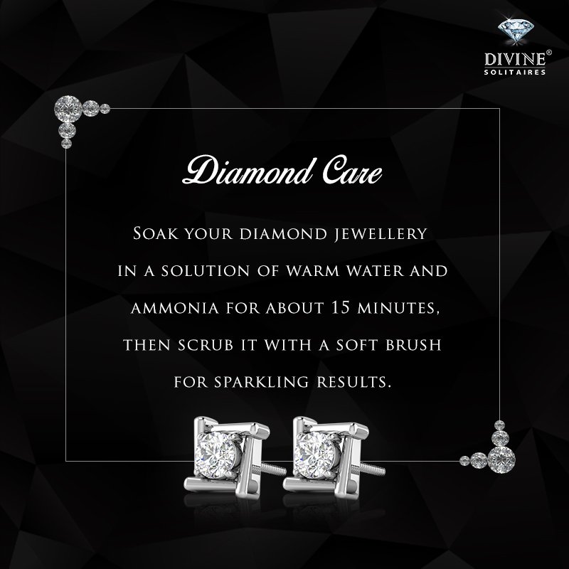 divinesolitaire's tweet photo. Have you ever wondered how to wash your diamonds to restore it to its original, sparkly state? Follow our diamond care tips to make life easier. #dazzleforever #DiamondCare #DivineSolitaires https://t.co/WLCbE2jOhw
