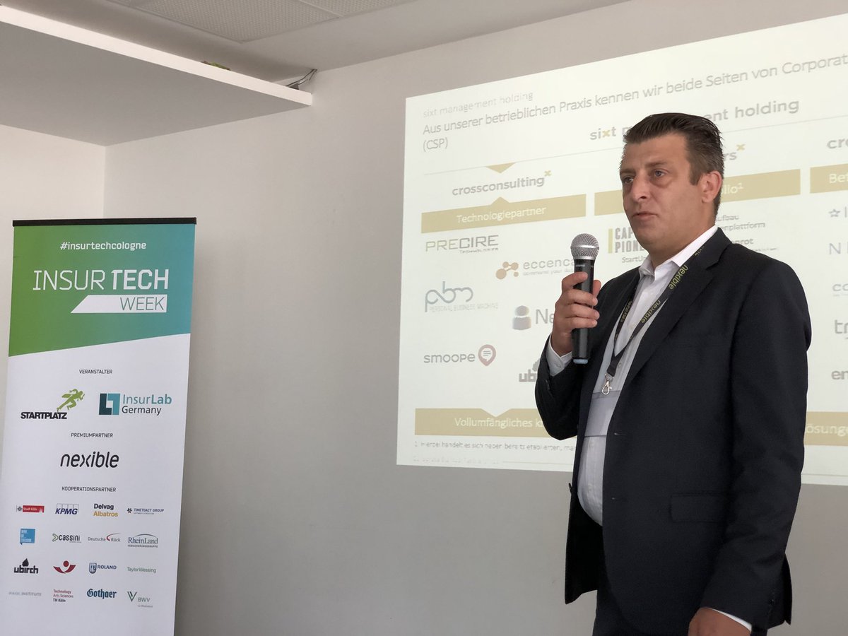 pitzler's tweet image. „Corporate startup partnerships are crucial for the #digital #transformation of incumbents“ - Roderich Lichter, CrossConsulting, #insurtechweek - we as @InsurLabDE are the networking platform to connect #startups with #insurance companies - startups@insurlab-germany.com