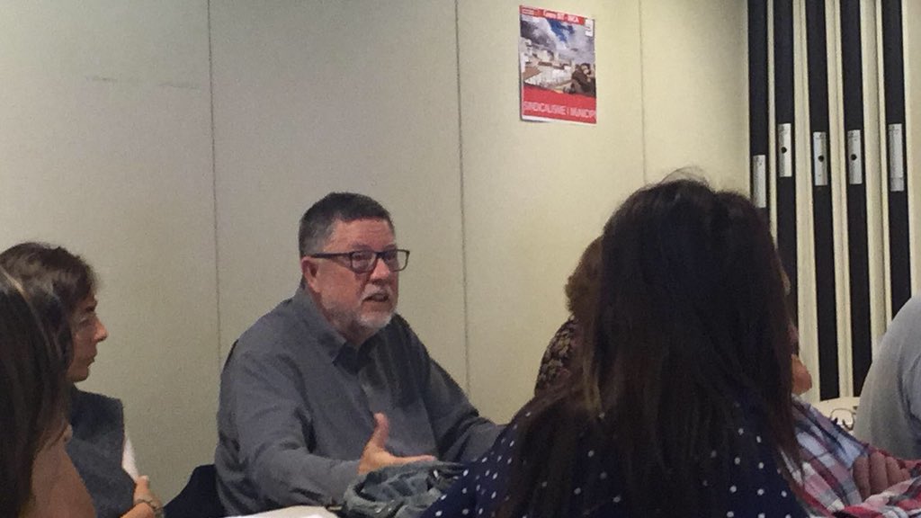 NaAliceWeber's tweet photo. “Les estructures sindicals locals son fonamentals per a fer plans d’Ocupació viables i específics.” Miquel Rosselló a la Jornada de debat i formació ‘Sindicalisme i Municipi’ al #CentreBitInca https://t.co/xsO9MUajcg