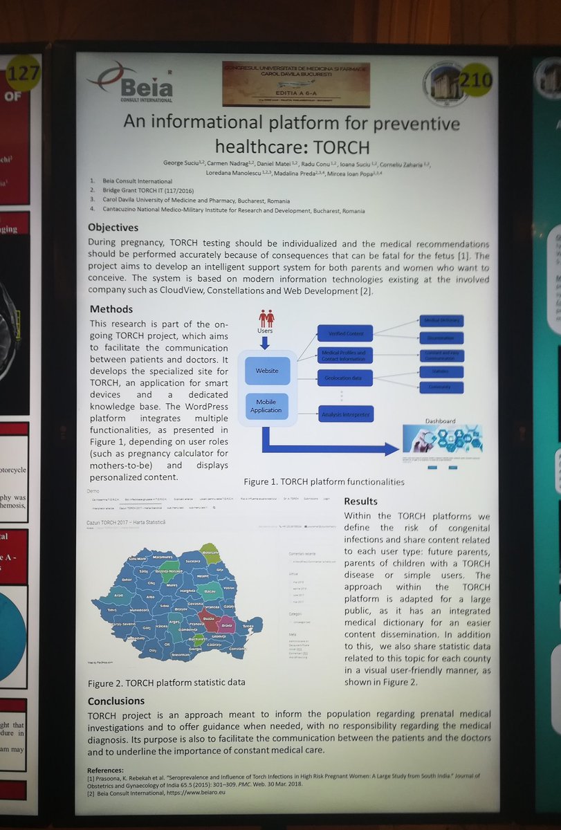 beiaconsult's tweet photo. Beia is present at UMF "Carol Davila" 2018 Congress. #eHealth #SmartHealth @ESTABLISH_ITEA #IoT @WINSHI_Project #environment #Healthcare #qualityoflife #torchproject #research @GeorgeSuciuG @caarmenvioleta @Cristin08009127 #PalaceofParliament #Bucharest #projectpartners https://t.co/ba2maXGd99