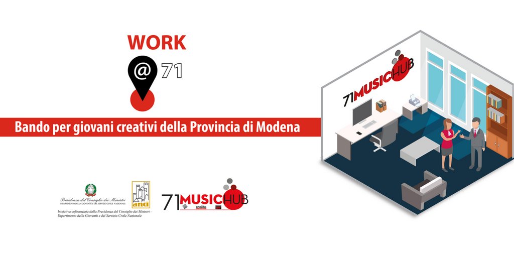 Il nuovo #coworking del #CentroMusica #Modena è pronto per accogliere #progetti #giovani #creativi!! 💡Ecco il #bando aperto per sostenere, attraverso un contributo economico e una postazione #lavoro, le vostre #idee! #startup #innovation #71MusicHub Info: url.emr.it/yv162w7m
