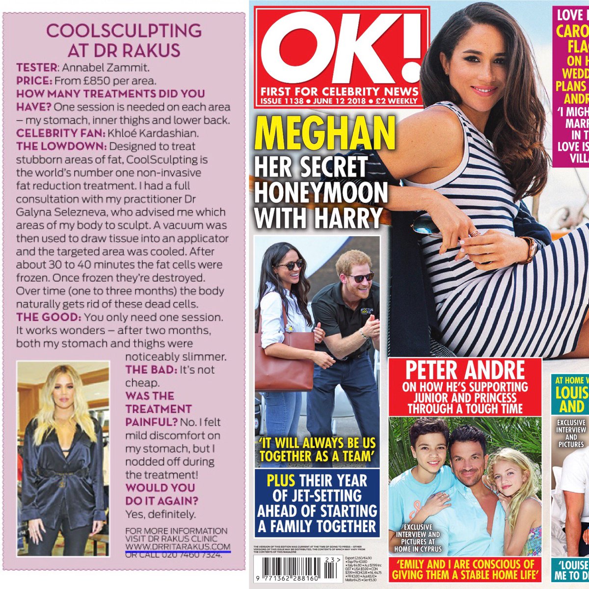 Did you see <a href="/OK_Magazine/">OK! Magazine</a> feature on <a href="/CoolSculptingUK/">CoolSculpting</a> with me at the <a href="/DrRitaRakus/">drritarakus</a> clinic in the latest issue? #bodycontouring #cosmeticdoctor #aesthetics