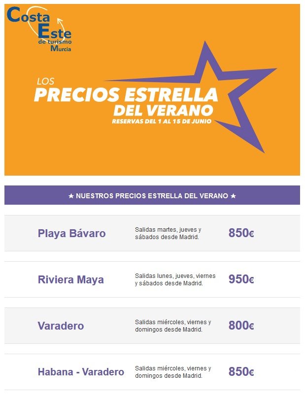 deviajeo's tweet photo. 😎🌞¡#PRECIOSESTRELLA!🌞😎Viaja al #CARIBE  con reservas del 1 al 15 de Junio.
#CostaEsteMurica #PlayaBabaro #Varadero #RivieraMaya #Habana #Viajar #Paraiso #Playa #Verano #RegalaPlaceres #RegalaViajes #Regalos #ViajarEsSaluld #vive #feliz #vivefeliz #relax #ViajaYDesconecta https://t.co/FnMdNoOtSi