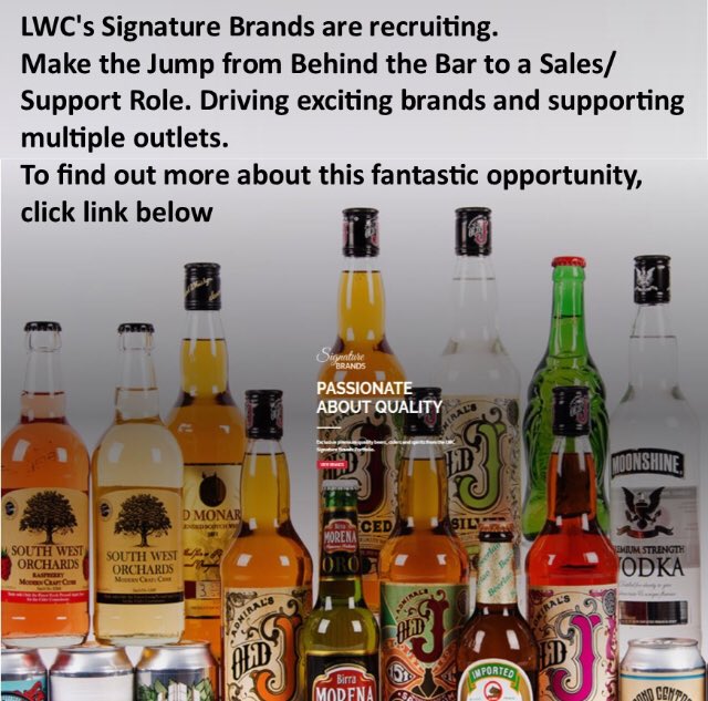 BosunNick's tweet photo. LWC Drinks - Signature brands, are recruiting a Brand Activation Manager. Please click here for more details https://t.co/xdWZyVM0f2
Come &amp; join the team! https://t.co/VqMM623Fd7