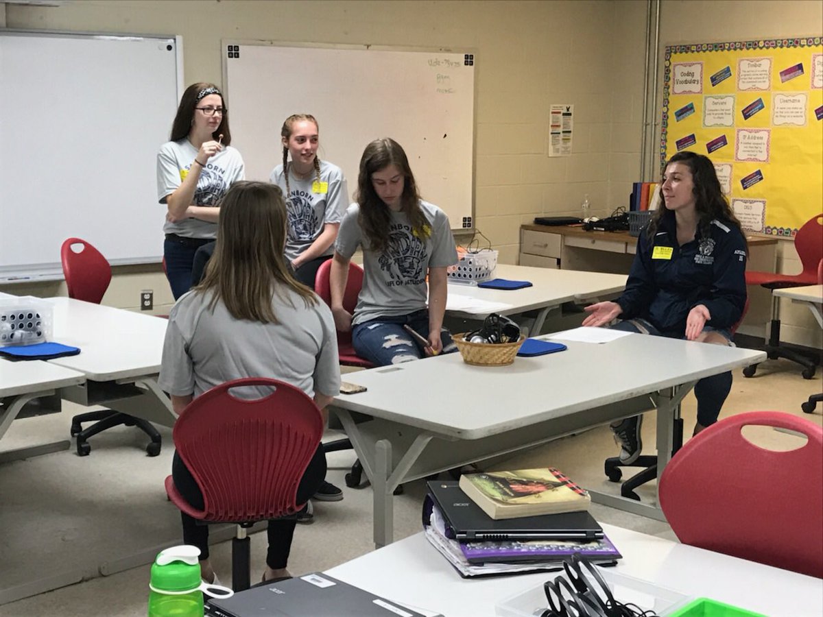 Sanborn_LOS's tweet photo. More mentor pictures... our @Sanborn_LOS mentors will be helping out with today’s 8th grade step up day at the school too https://t.co/t96Hz2i6Bw
