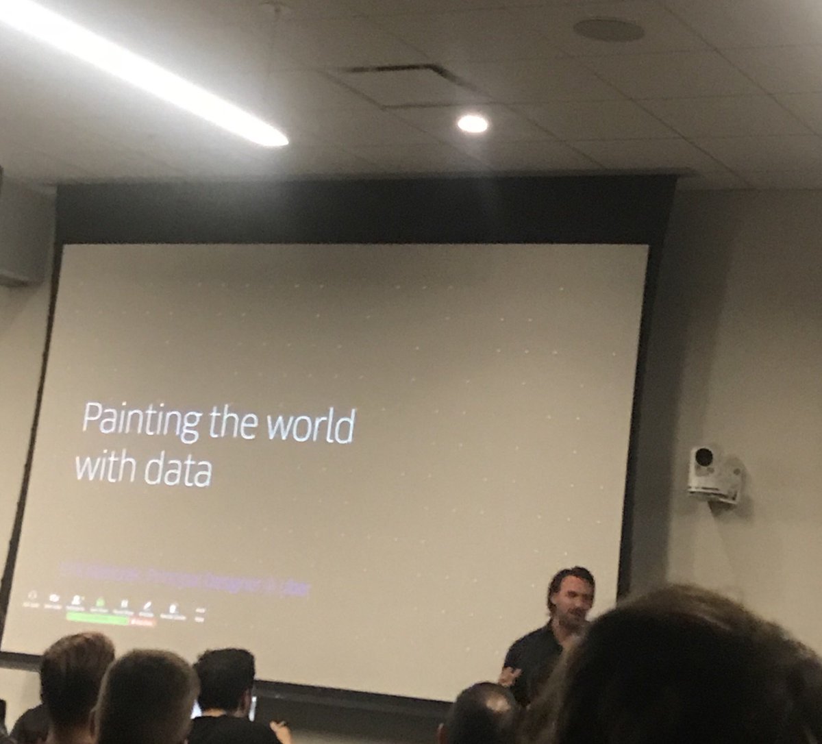 lily___digital's tweet photo. I don't always stay late to listen to my boss's voice...but when I do it's pretty rad. thanks to #visualizationnights @uber for giving us the world tour of data! https://t.co/QuXzeEFe92