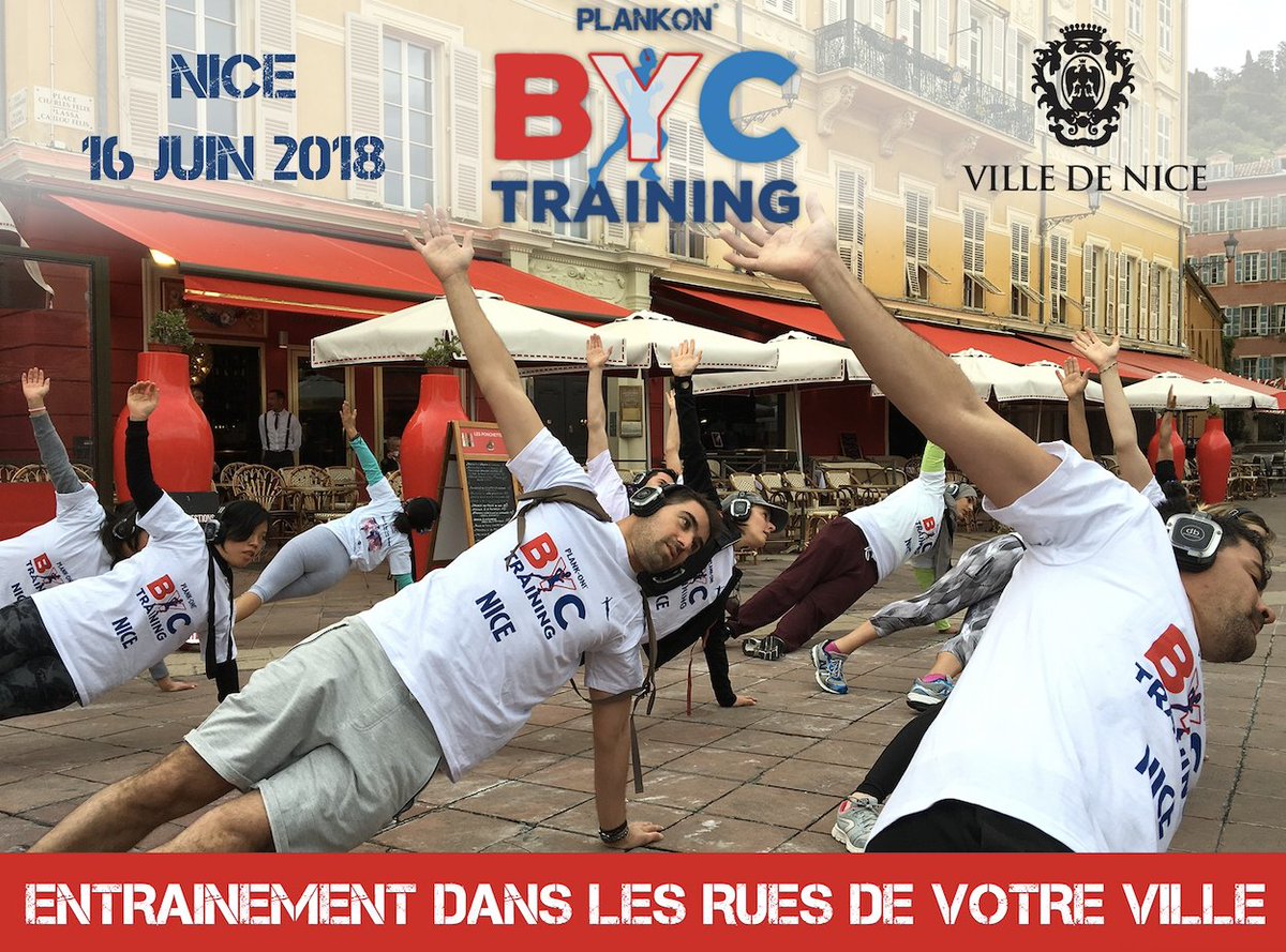 VilledeNice's tweet photo. Samedi 16 Juin dès 9h30, repoussez vos limites avec le @plank_on #BYCTraining ! Profitez du cadre magnifique qu'offre #Nice06 pour vous sensibiliser à la pratique sportive au cours de plus d'1h30 d'entrainement sportif !
👉 Informations et inscription sur https://t.co/4D3HJAaFJ2 https://t.co/E9SsrUYF4e