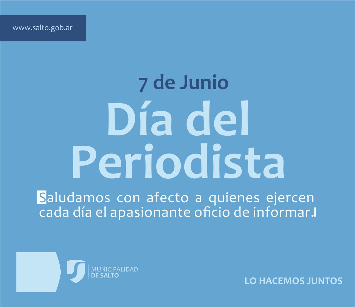 Quiero saludar con respeto y consideración a los trabajadores de la prensa y medios de comunicación en su día #DiadelPeriodista 📰✒⌨🎙🎥🎧📞