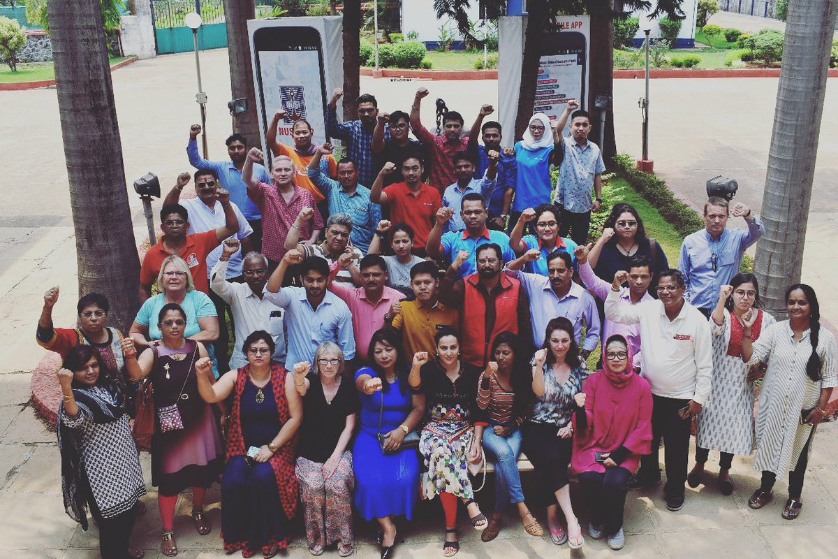 ITF_DelhiOffice's tweet photo. ITF Asian Union Building team ✊
#WeAreITF #ITFfutureofwork #ITF_Delhi_Office #BuildingUnion #ITFYouth #ITFWomen #ITFAviation #ITFSeafarers #LogisticWorkers #RightsForWorkers https://t.co/srd690zp49