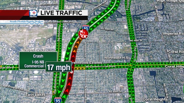 Crash on I-95 NB at Commercial Blvd #traffic https://t.co/Goq0tsbcZA