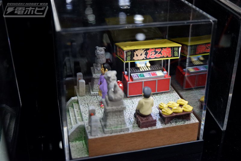 電撃ホビーウェブ どこか懐かしい風景が プラモデル に ゴールデン横町や縁日屋台などの 昭和 レトロシリーズが 東京おもちゃショー18 で多数展示 T Co Quhujbwmc5 プラッツ 東京おもちゃショー