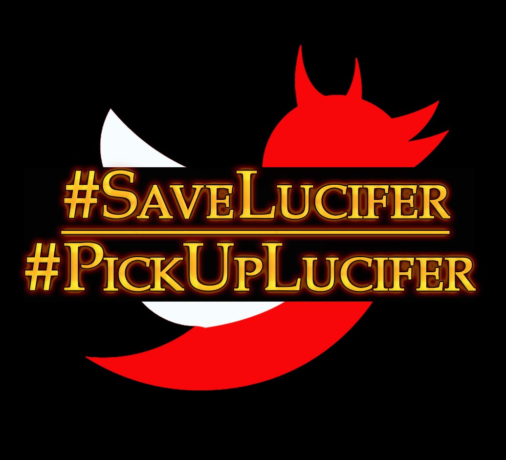Kimberlyjws's tweet photo. So, someone requested gold lettering <3. #SaveLucifer #PickupLucifer
#DevilBirds Please steal if you want as an icon or banner! https://t.co/H8hC7zGGzd