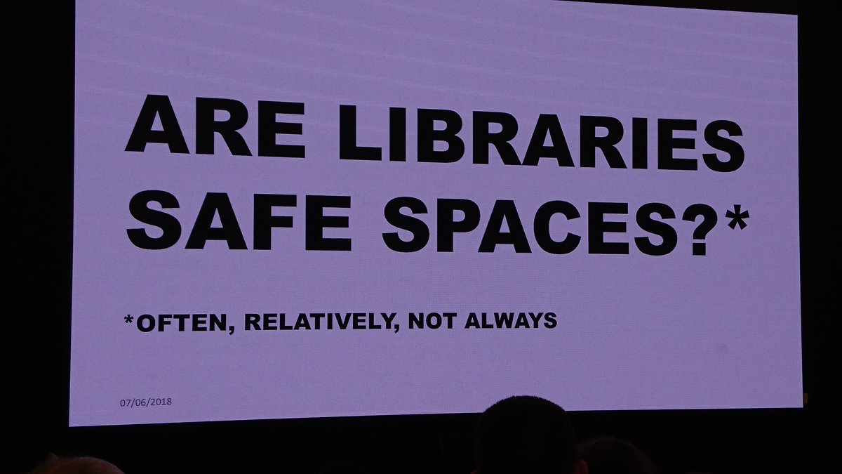 Steph_Kelly's tweet image. "Libraries are often white spaces by default" #uxlibs
