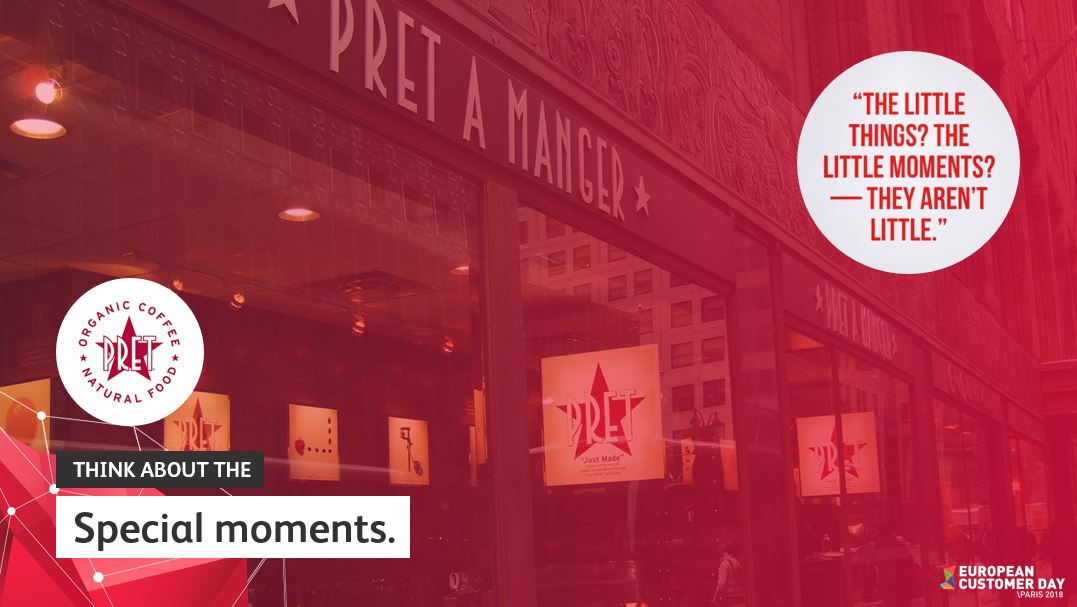 foundever_fr's tweet photo. #ECD2018 “The little things? The little moments? They aren’t little. Think about the special moments."  @emberMikeHavard  tells A very interesting story about a Pret worker and Taxi driver about free coffee and smiles... #brand #CX #RClient https://t.co/2oLWtonCgT