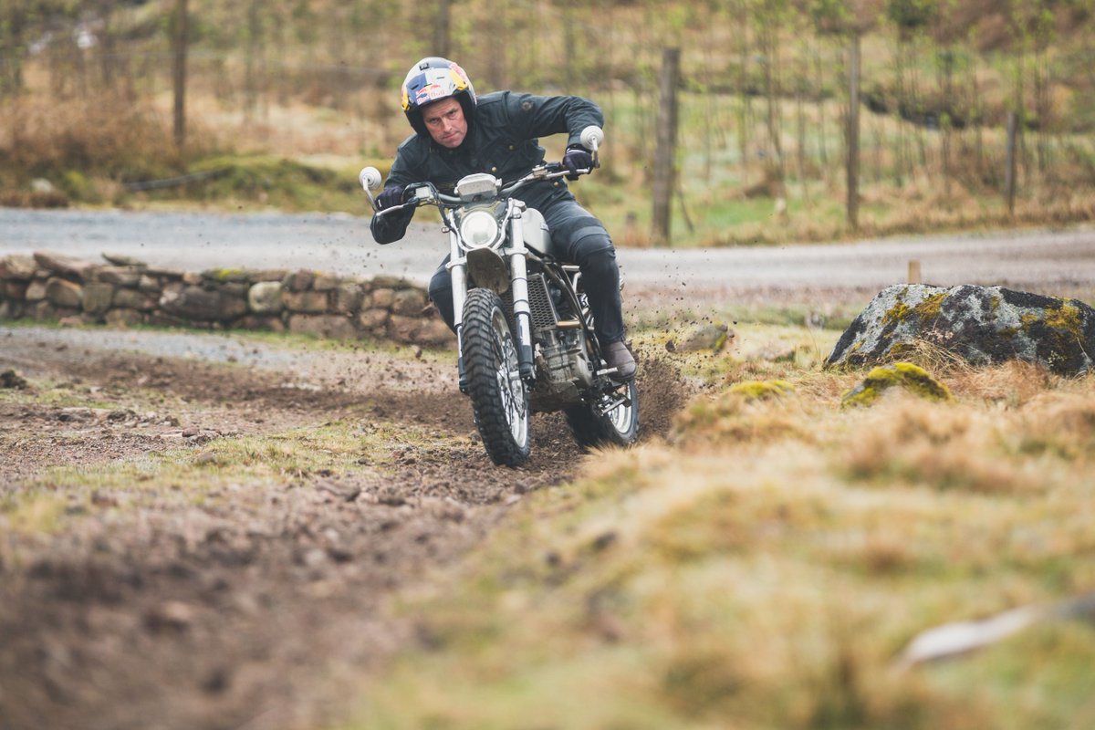 CCMMotorcycle's tweet photo. Dougie Lampkin gave our Scrambler a good hiding a couple of weeks ago,
Two wheels and a dirt track, what more could you want?
#dougielampkin #belstaff #twowheelsonly #motorbikes #motorcyle #bikeporn #bikerlife #dirttrack #scramblerlife #scrambler #offroad #adventure https://t.co/QL54q3hafX