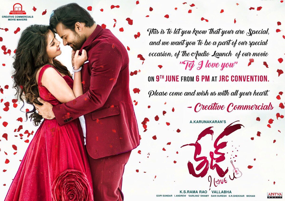 TeamSDT's tweet photo. Come and be a part of this occasion #TejILoveYou @IamSaiDharamTej @anupamahere https://t.co/Xs7JBajHq4