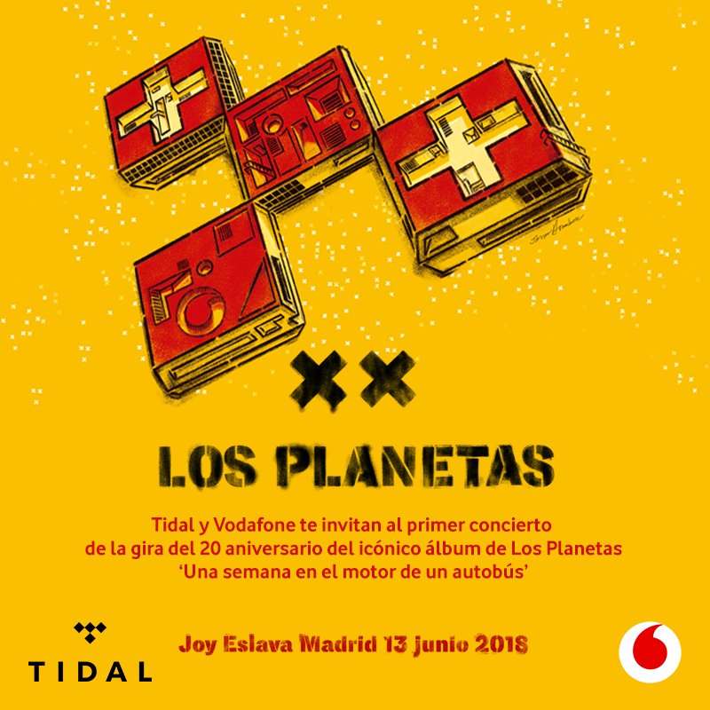 Vamos a tener que vernos aunque esté todo en contra 😎 Las entradas de #TIDALxVodafone para Los Planetas volaron, pero sorteamos 5 más 🙌 

🔥Enciende una cerilla: síguenos, haz RT 🔄 y date una alegría del incendio🔥
Tienes 24 horas para conseguir una 👉 go.vodafone.es/losplanetastw