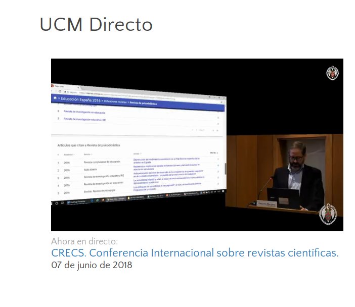 inv_geograficas's tweet photo. Siguiendo atentamente CRECS Entreconferencias por el servicio de streaming de la @unicomplutense #CRECS2018 https://t.co/iLMKbzTURm